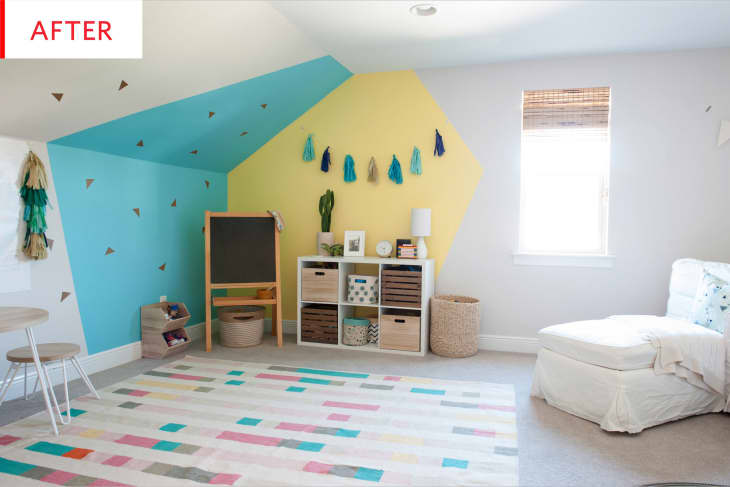 Before After A Kids Playroom Gets Way More Playful With a